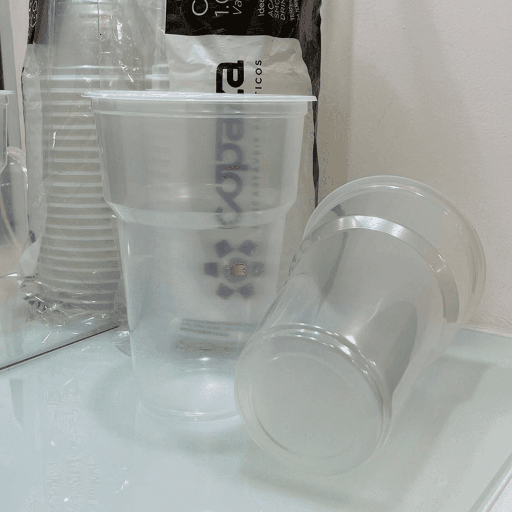 Copo 1.000ml Translúcido com Degrau Copaza 300 unidades