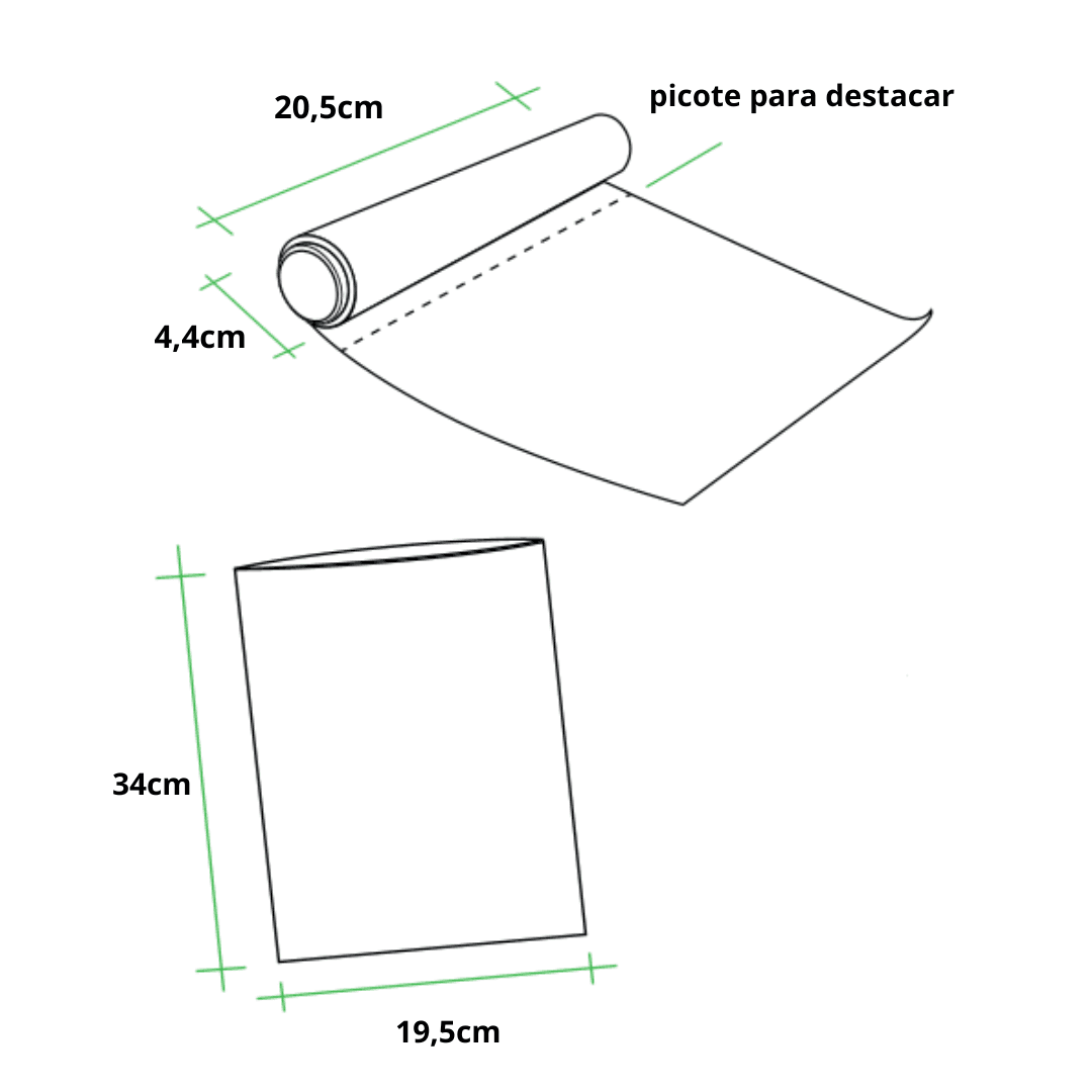 Saco Plástico P/Freezer 2LT Bricoflex 19,5x34cm