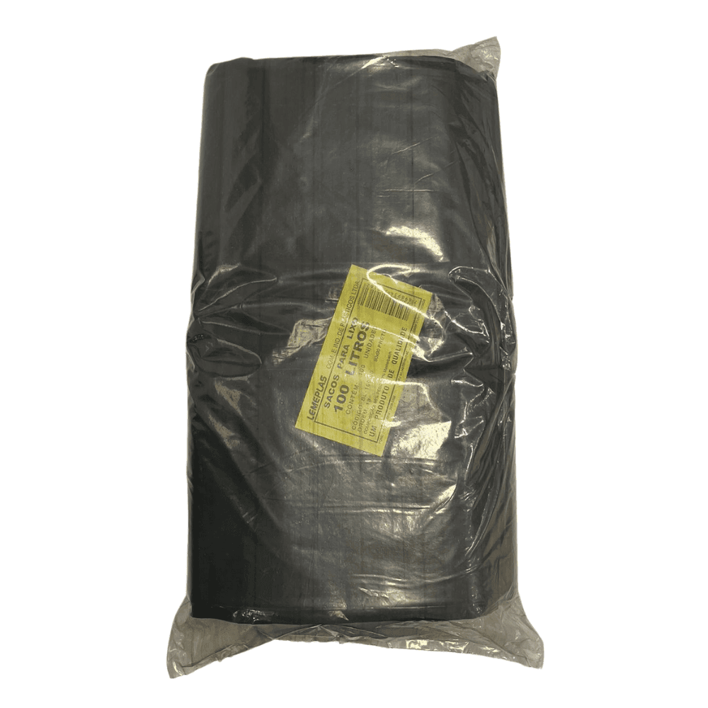 Saco para Lixo Preto 100l Leme Ordem 18 100 unidades