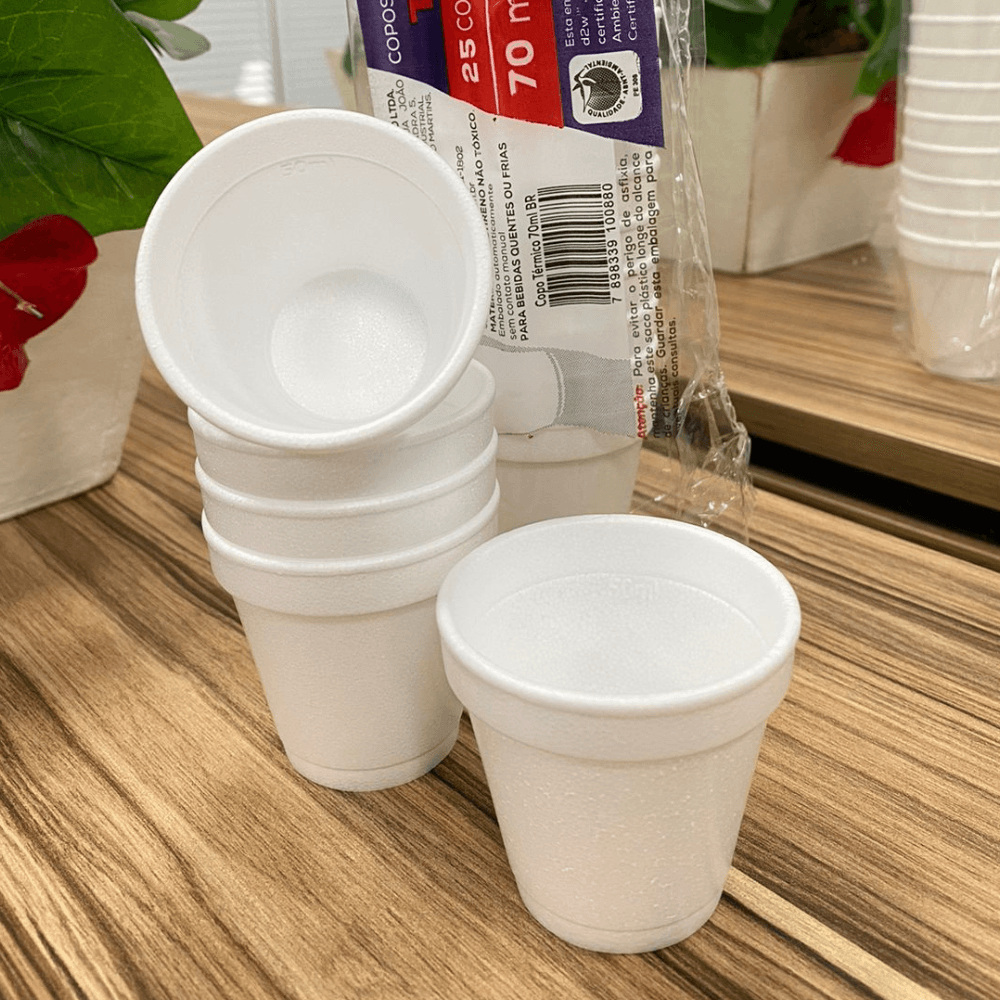 Copo de Isopor 70ml Térmico Ultra 1.000 unidades ideal para Café