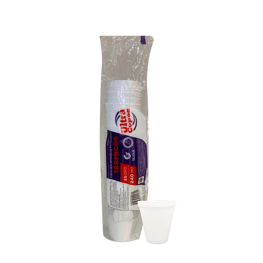 Copo de Isopor 240ml Térmico Linha Replast Ultra 1.000 unidades