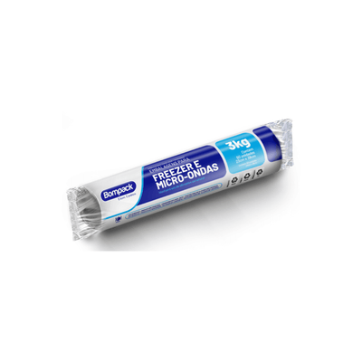 Saco Plástico P/ Freezer 3kg Bompack 23x38cm