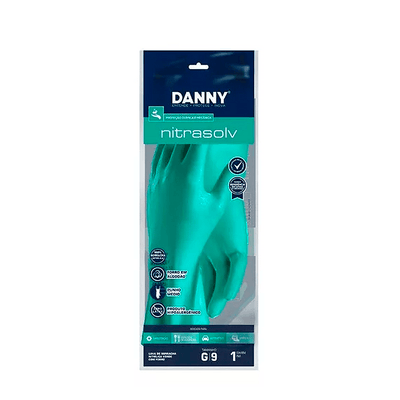Luva Nitrílica Forrada Verde P Danny