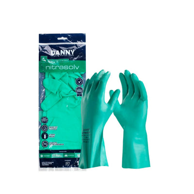 Luva Nitrílica Forrada Verde P Danny