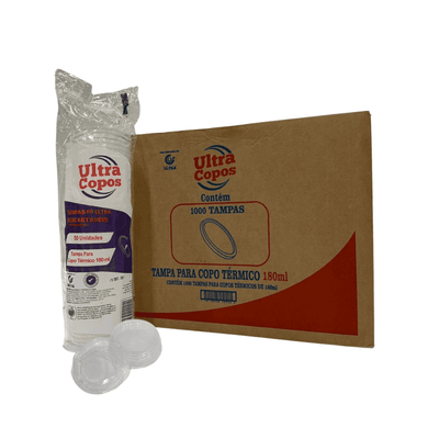 Tampa Sem Furo para Copo de isopor de 180ml Ultra com 1.000 unidades