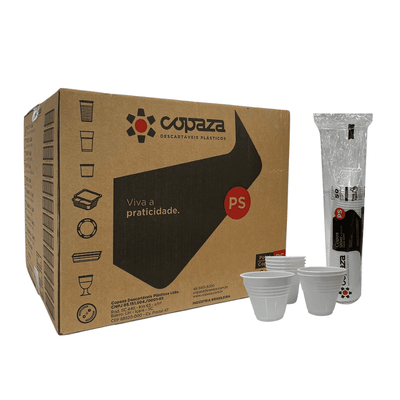 Copo Descartável 120ml Branco Chic Copaza 1.500 unidades